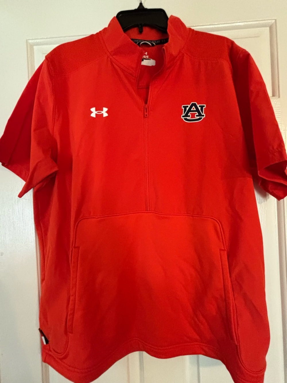 Under Armour Orange Auburn Short Sleeve Pullover